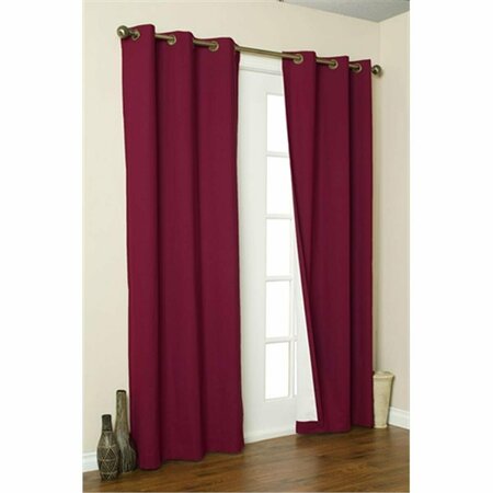 COMMONWEALTH HOME FASHIONS Thermalogic Insulated Solid Color Grommet Top Curtain Panel Pairs 63 in., Burgundy 70370-188-803-63